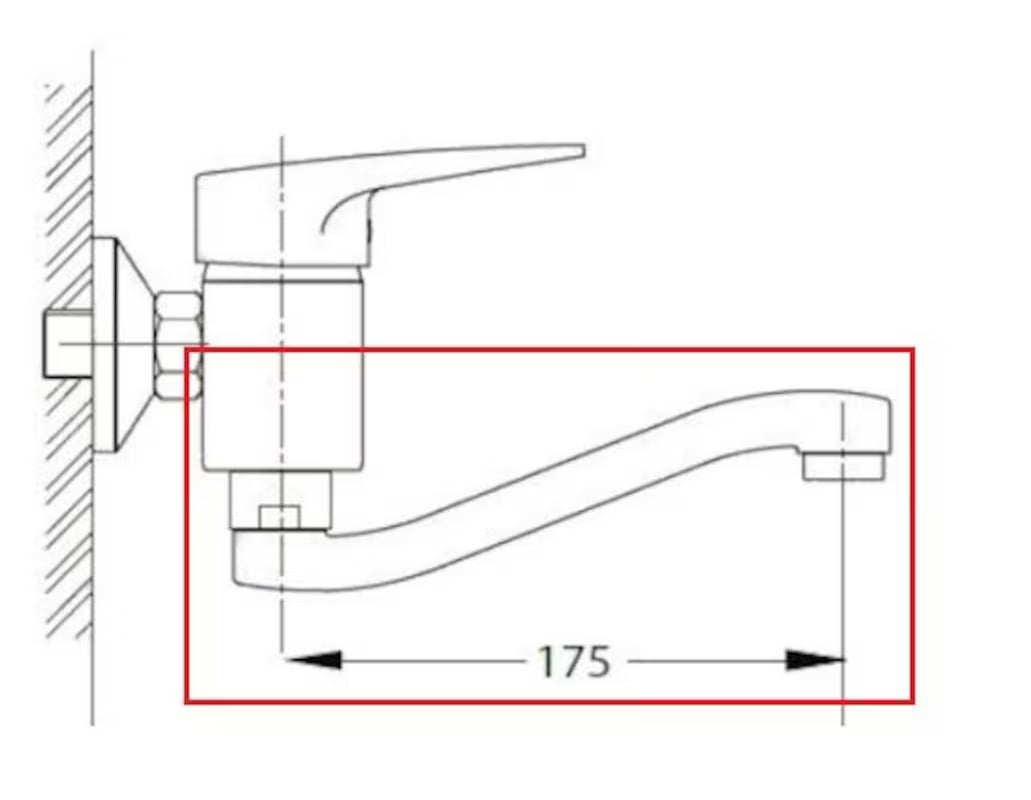 Kromirani izljev Optima Lavela s navojem G 3/4