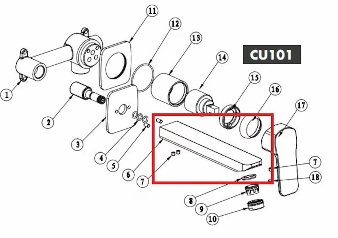 Rezervni del Optima NDCU1016 namenjen za pro kopalniške armature Optima
