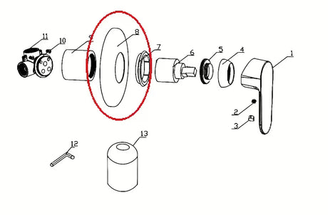 Nadomestna rozeta Optima namenjena pro armaturi model LU210