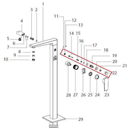 Preklopnik Optima pro armature pro za enostavno preklapljanje pretoka vode med iztoki