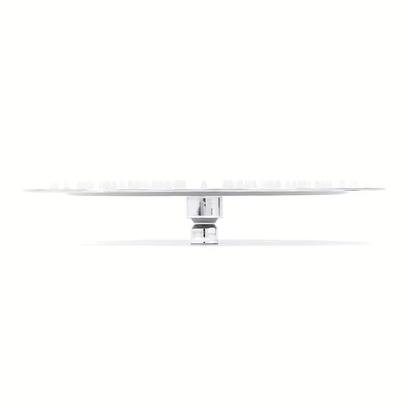 Okrogla medeninasta nadglavna prha Optima Chrome s premerom 30 cm v krom izvedbi.