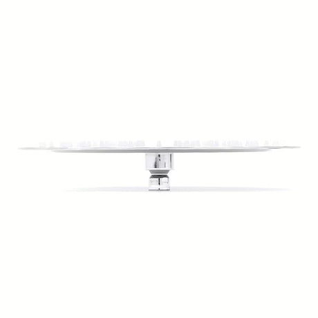 Okrogla medeninasta nadglavna prha Optima Chrome s premerom 30 cm v krom izvedbi.