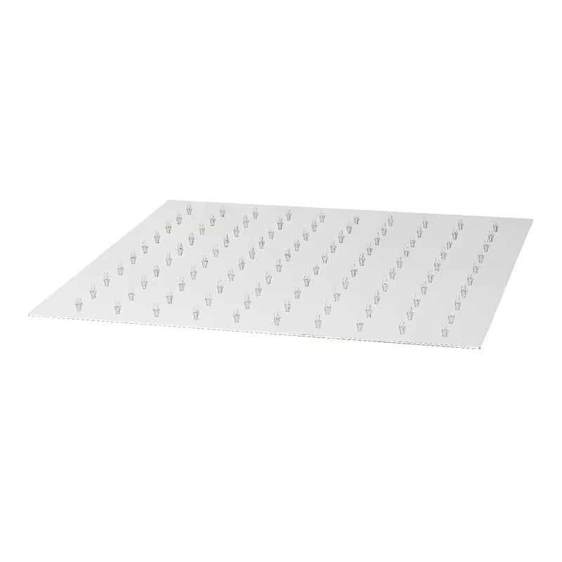 Medeninasta kvadratna nadglavna prha Optima Chrome v krom izvedbi, dimenzije 30 x 30 cm.