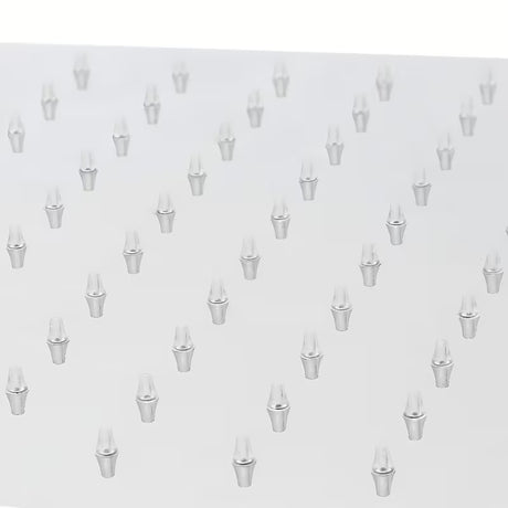 Medeninasta kvadratna nadglavna prha Optima Chrome v krom izvedbi, dimenzije 30 x 30 cm.