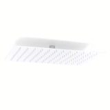 Medeninasta nadglavna prha Optima Chrome z oglato zasnovo, dimenzije 34x22 cm