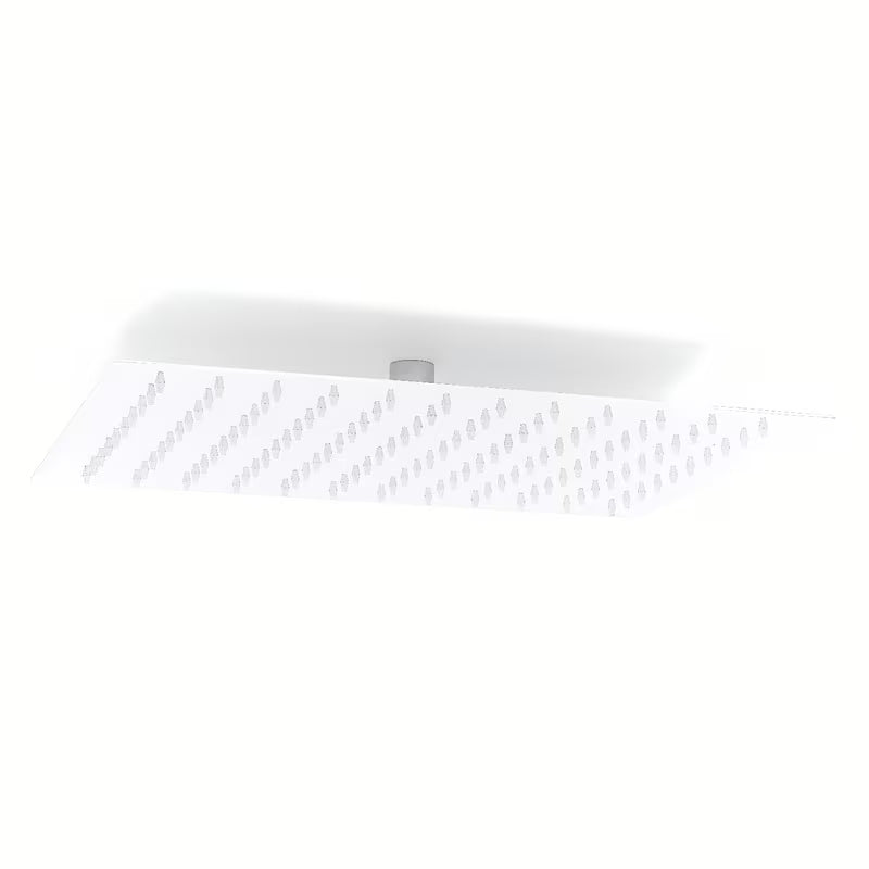 Medeninasta nadglavna prha Optima Chrome z oglato zasnovo, dimenzije 34x22 cm