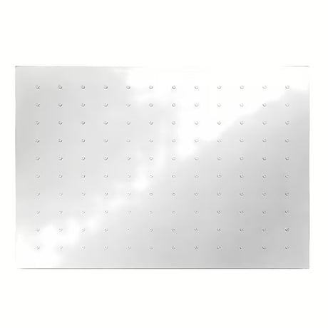 Medeninasta nadglavna prha Optima Chrome z oglato zasnovo, dimenzije 34x22 cm