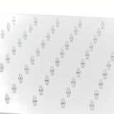 Medeninasta nadglavna prha Optima Chrome z oglato zasnovo, dimenzije 34x22 cm