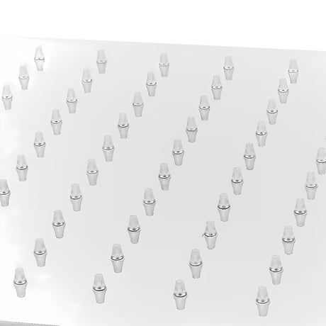 Medeninasta nadglavna prha Optima Chrome z oglato zasnovo, dimenzije 34x22 cm