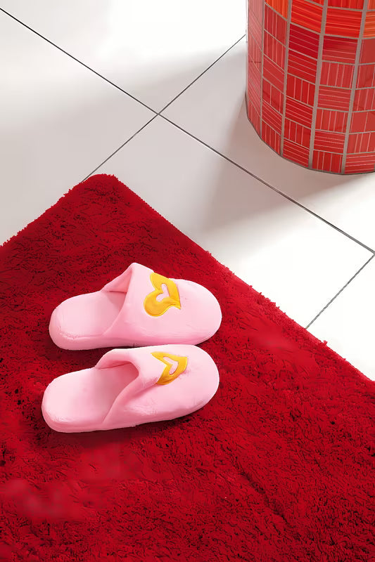 Crvena WC preproga Optima od mikrovlakana s protukliznom obradom