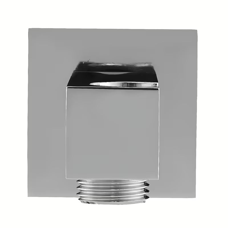 Kromirani priključek za tuš cev tuši s integriranim držačem, četvrtastog dizajna