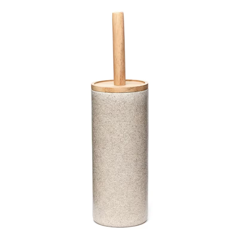 WC ščetka Optima Poly v odtenku light-limestone iz poliresina in lesa
