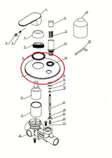 Zamjenska kromirana rozeta Optima pro za slavinu LU215 od mesinga