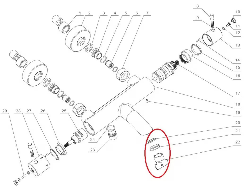 Zamjenski perlator Neoperl uključujući ključ pro za termostatsku kadu slavinu Optima