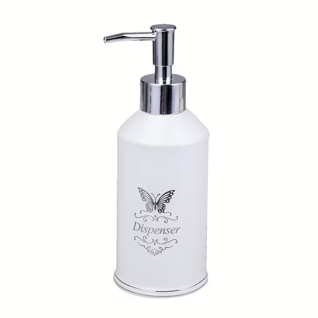 Bijeli keramički dozirnik za milo Optima Provence pro kupaonicu u francuskom provansalskom stilu.