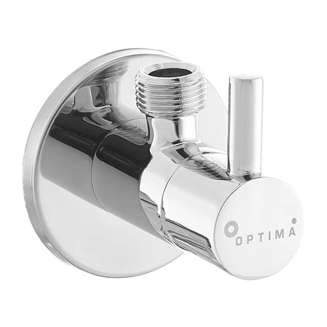 Optima kotni ventil u krom izvedbi s ručicom pro za upravljanje dovodom vode