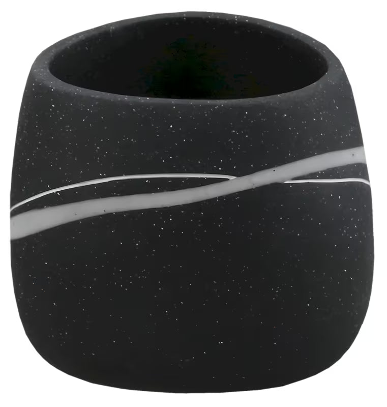 Samostoječi  posoda Optima Sidao u crnoj mat izvedbi za kupaonicu.