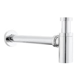 Kromiran dizajnerski sifon za umivalnik Optima Chrome s premerom 32 mm pro za moderno kopalnico.