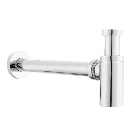 Kromiran dizajnerski sifon za umivalnik Optima Chrome s premerom 32 mm pro za moderno kopalnico.