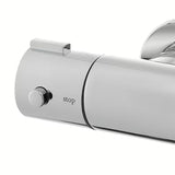Termostatska stenska armatura za kad Optima Chrome v krom izvedbi brez tuš seta.