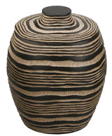 Smeđi samostoječi  škatla s pokrovčkom Optima Soreta modernog okruglog dizajna za kupaonicu.