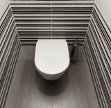 WC ščetka Optima Chrome iz poliranega nerjavnega jekla z možnostjo stenske montaže ali postavitve na tla.