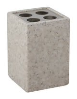 Samostoječi  držalo za ščetke Optima Supera v odtenku light-limestone iz polyresina.