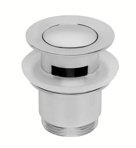 Kromirani umivaonički odtok ClickClack pro umivalniki s preljevom i uklonjivom kapicom