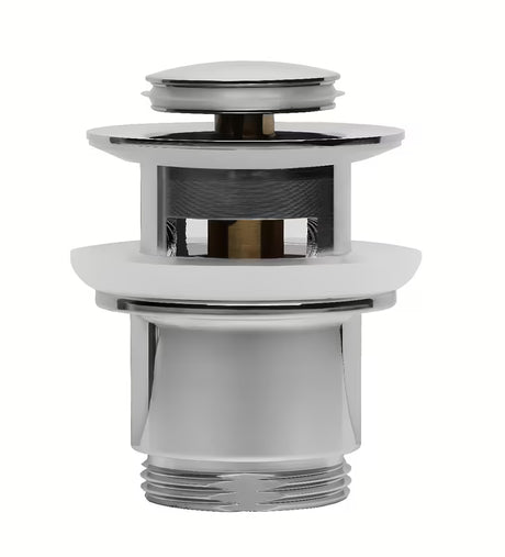 Kromirani umivaonički odtok ClickClack pro umivalniki s preljevom i uklonjivom kapicom