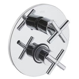 Paffoni Cruz podometna z dvema ročajema za tuš i armatura za kad s križnom ručkom u krom izvedbi