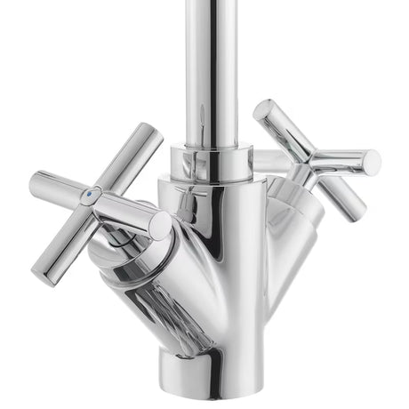 Paffoni Cruz z dvema ročajema armatura za umivalnik u kromiranoj izvedbi s križnom ručkom