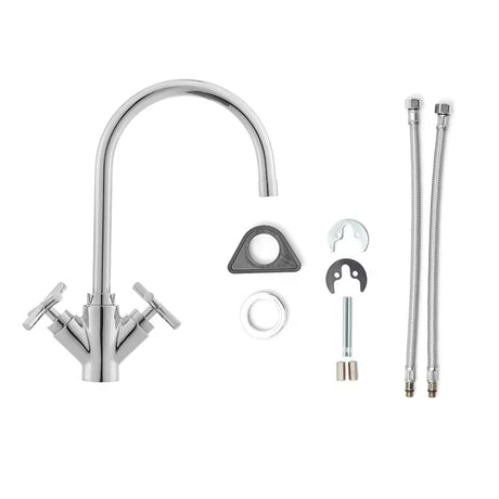 Paffoni Cruz z dvema ročajema armatura za umivalnik u kromiranoj izvedbi s križnom ručkom