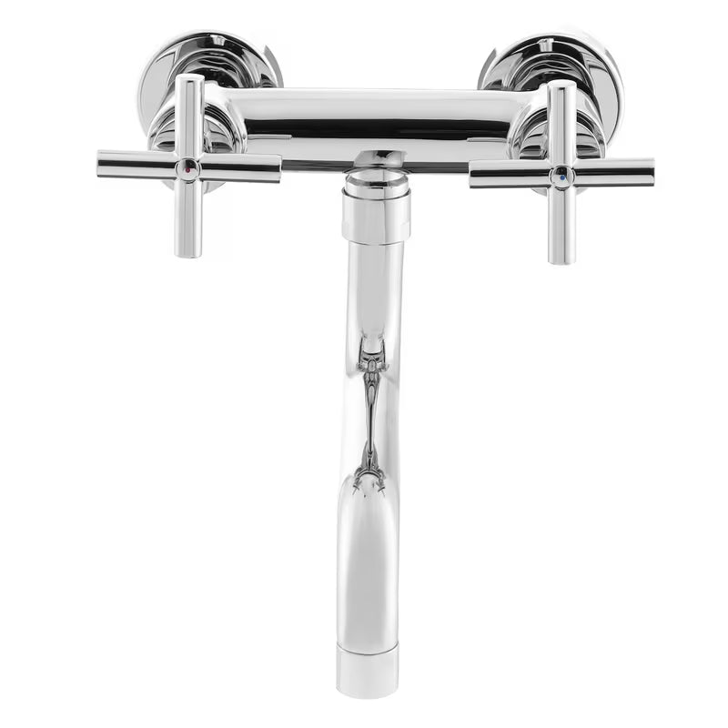 Kromirana stenska armatura za umivalnik Paffoni Cruz s križnom ručkom