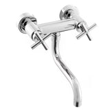 Kromirana stenska armatura za umivalnik Paffoni Cruz s križnom ručkom