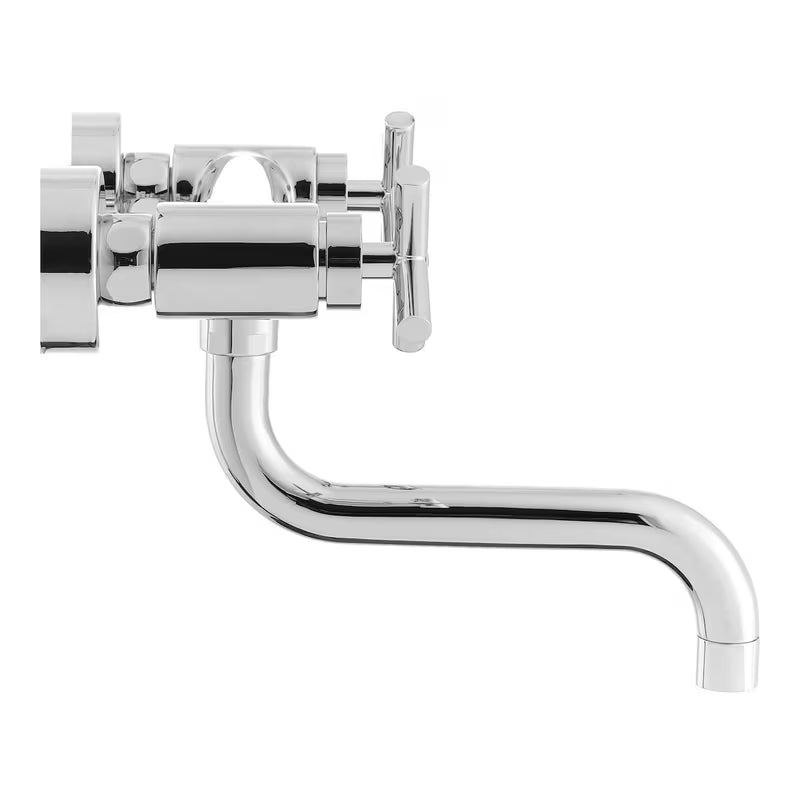 Kromirana stenska armatura za umivalnik Paffoni Cruz s križnom ručkom