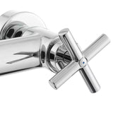 Kromirana stenska armatura za umivalnik Paffoni Cruz s križnom ručkom