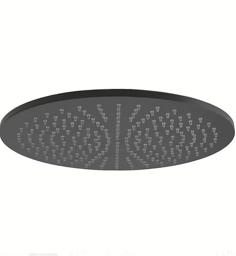 Nadglavna prha Paffoni 300 mm u brušenom crnom niklu sa zglobnim spojem i Anticalc obradom.