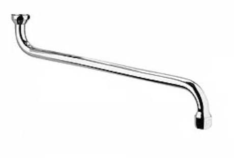 Kromirana zamjenska ručica tuša Paffoni Laguna u S-obliku, okrugla izvedba.