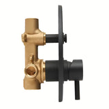 Podometna enoročna armatura za tuš Paffoni Light u mat crnoj boji s dvosmjernim preklopnikom