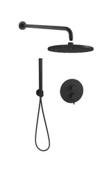 Podžbukni tušni sistem Paffoni Light u crnoj boji s dvije funkcije