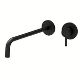 Podometna armatura za umivalnik Paffoni Light u crnoj mat izvedbi s polugom