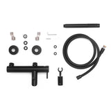 Enoročna stenska armatura za kad Paffoni Light s tuš setom u crnoj mat izvedbi.