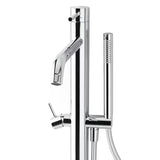 Kromirana talna armatura za kad Paffoni Light pro samostoječi  za kadu s tuš setom