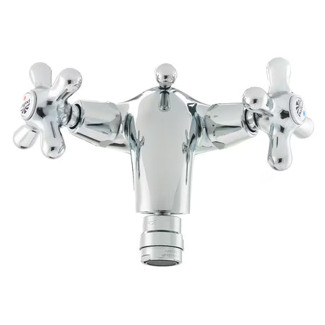 Kromirana z dvema ročajema armatura za bide Paffoni Ricordi u retro dizajnu z odtokom