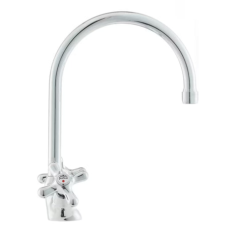 Paffoni Ricordi z dvema ročajema stoječa armatura za pomivalno korito z vrtljivim izlivom u krom izvedbi