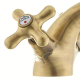 Paffoni Ricordi z dvema ročajema stoječa armatura za umivalnik u brončanoj izvedbi s retro dizajnom