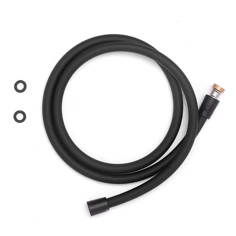 Mat crna cev za tuš Paffoni duljine 150 cm za modernu kupaonicu.