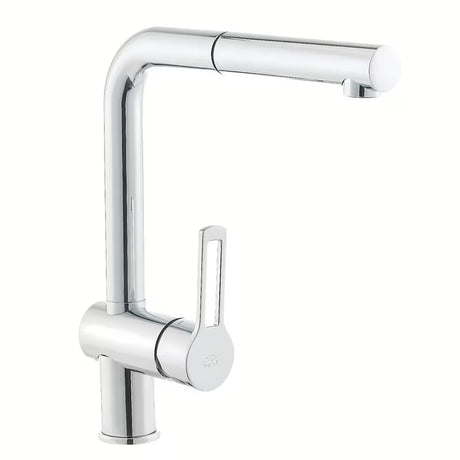 Kromirana stoječa armatura za pomivalno korito Paffoni Vallone z izvlečno prho i otvorenom polugom