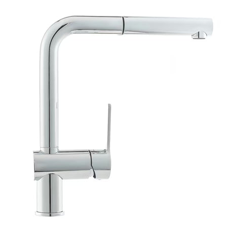 Kromirana stoječa armatura za pomivalno korito Paffoni Vallone z izvlečno prho i otvorenom polugom