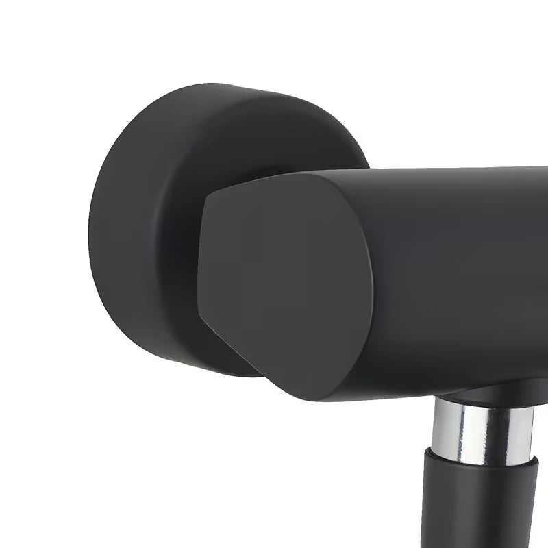 Enoročna stenska armatura za kad Paffoni Vallone s tuš setom v črni mat izvedbi